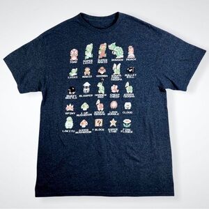 Nintendo Super Mario Bros Graphic 25 Characters Logo Size Large!